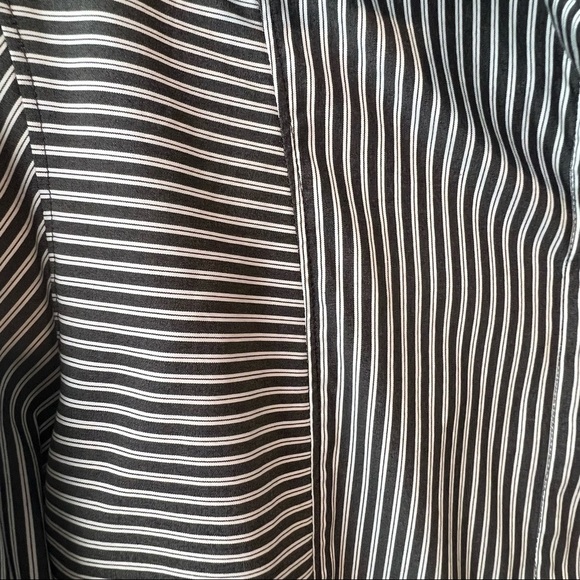 Lafayette 148 black white cotton spandex button up size small - Picture 3 of 6